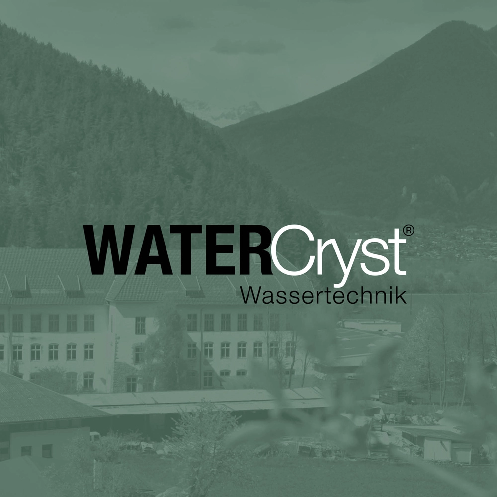 Design von Print- & Onlinemedien, Erstellung Corporate Design sowie Marketingtätigkeiten für WATERCryst Wassertechnik GmbH & Co. KG, Kematen in Tirol
